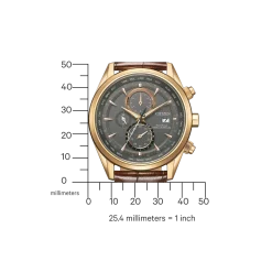 AT8263-10H               Herren Leder | grau | ø 43mm