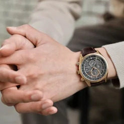 AT8263-10H               Herren Leder | grau | ø 43mm