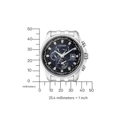 AT9030-55L               Herren Edelstahl | blau | ø 44mm