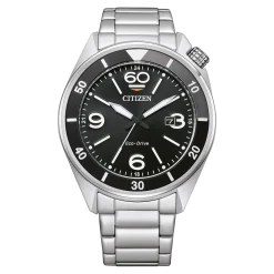 AW1710-80E Herren Edelstahl | schwarz | ø 44mm