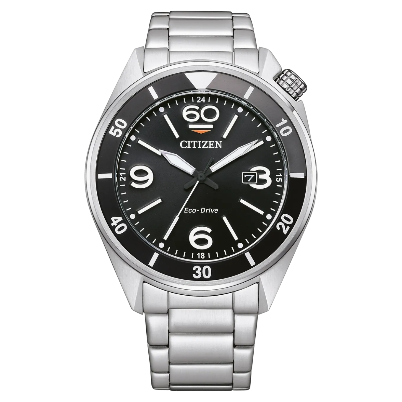 AW1710-80E Herren Edelstahl | schwarz | ø 44mm