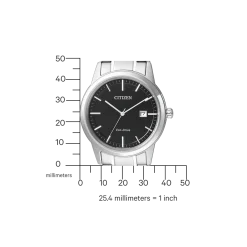 AW1231-58E Herren Edelstahl | schwarz | ø 40mm
