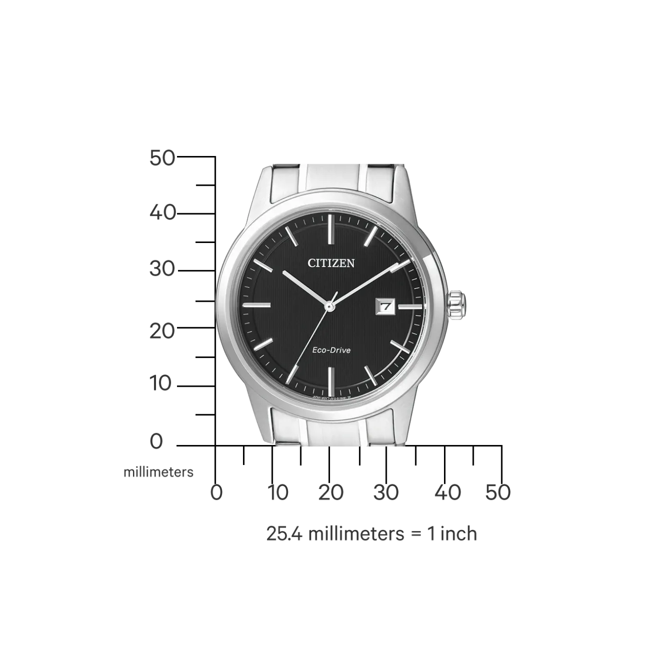 AW1231-58E Herren Edelstahl | schwarz | ø 40mm