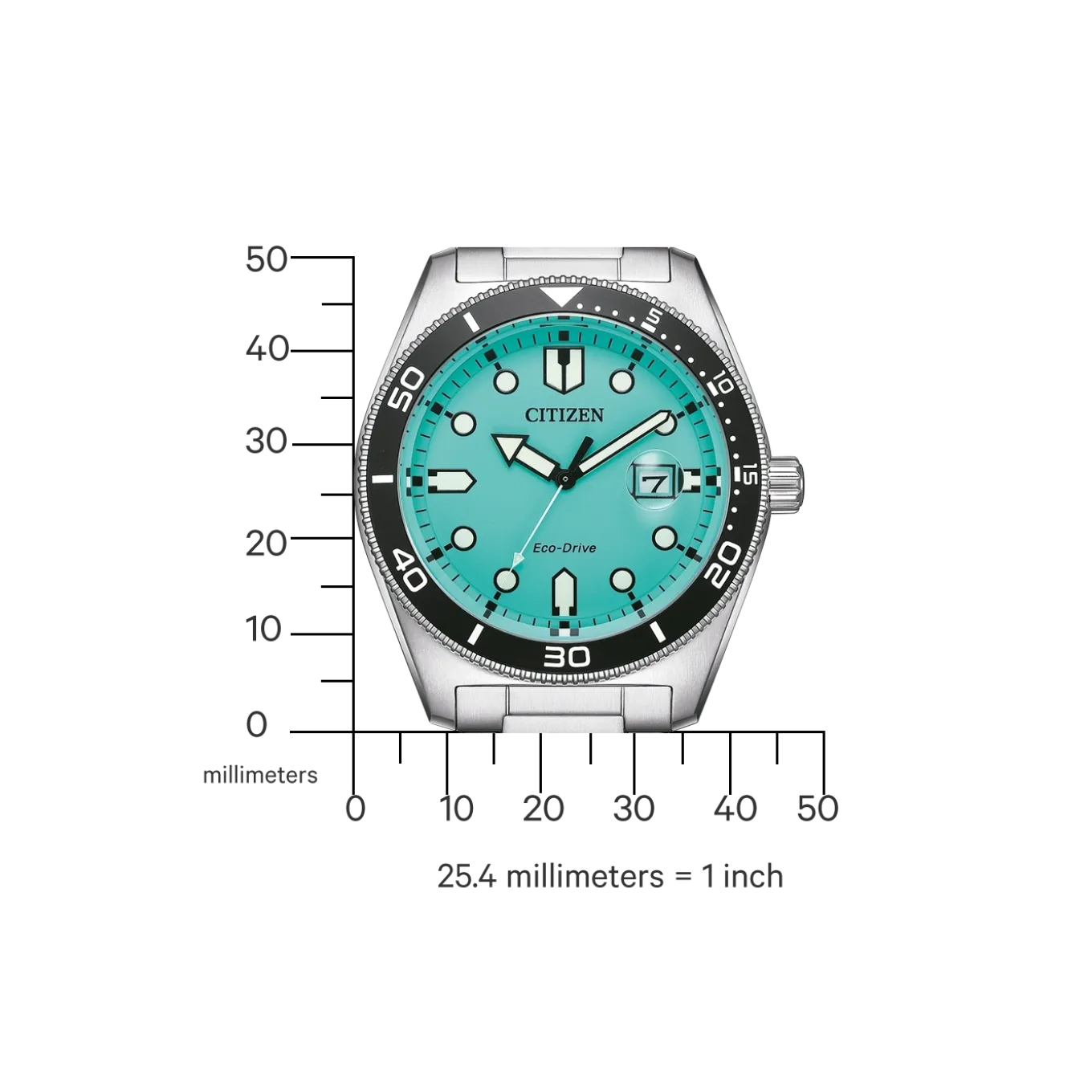 AW1760-81W Herren Edelstahl | türkis | ø 43mm