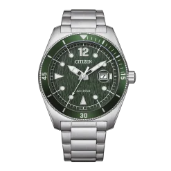 AW1880-55X Eco-Drive Herren Edelstahl | grün | ø 43mm