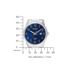 BI5000-52L               Herren Edelstahl | blau | ø 39mm