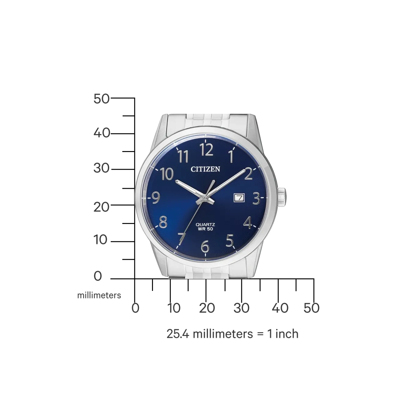 BI5000-52L Herren Edelstahl | blau | ø 39mm