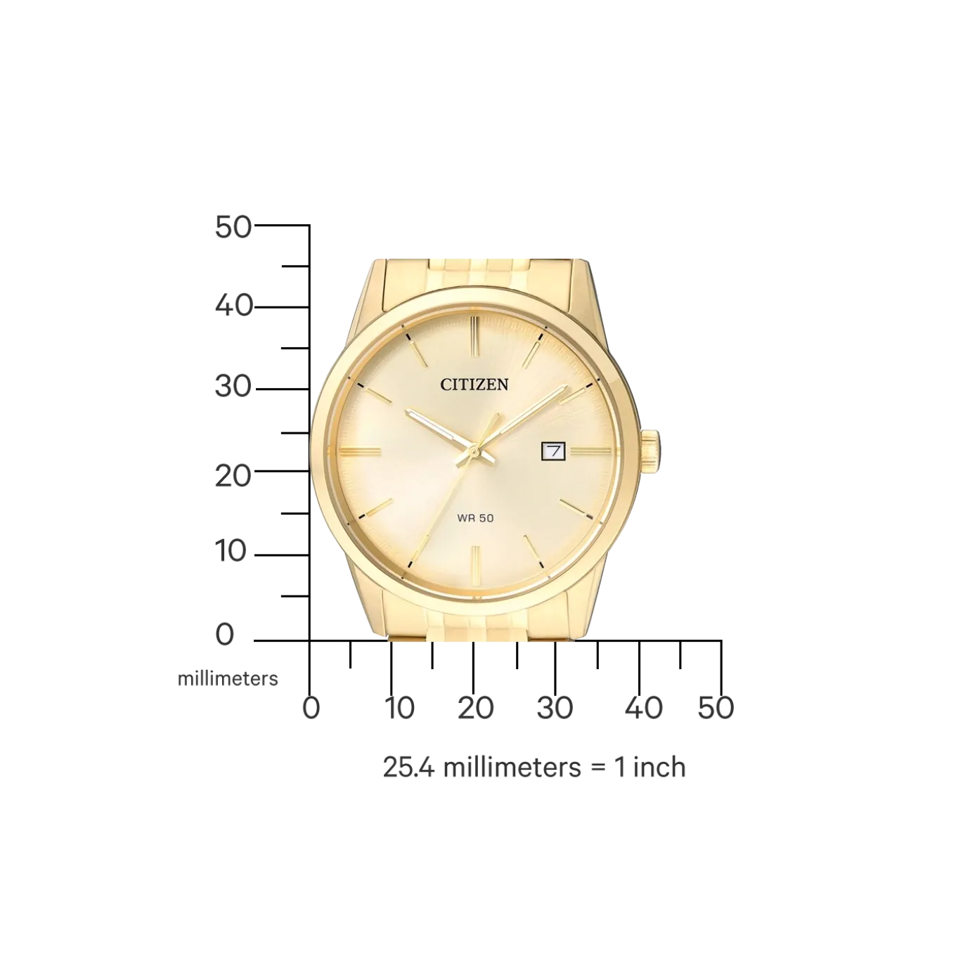 BI5002-57P Herren Edelstahl | champagner | ø 39mm