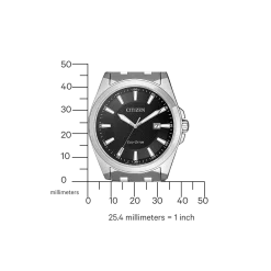 BM7108-81E               Herren Edelstahl | schwarz | ø 41mm