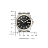 BM7109-89E               Herren Edelstahl | schwarz | ø 41mm