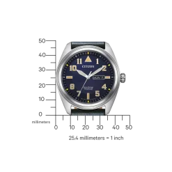 BM8560-45LC               Herren Leder | blau | ø 42mm