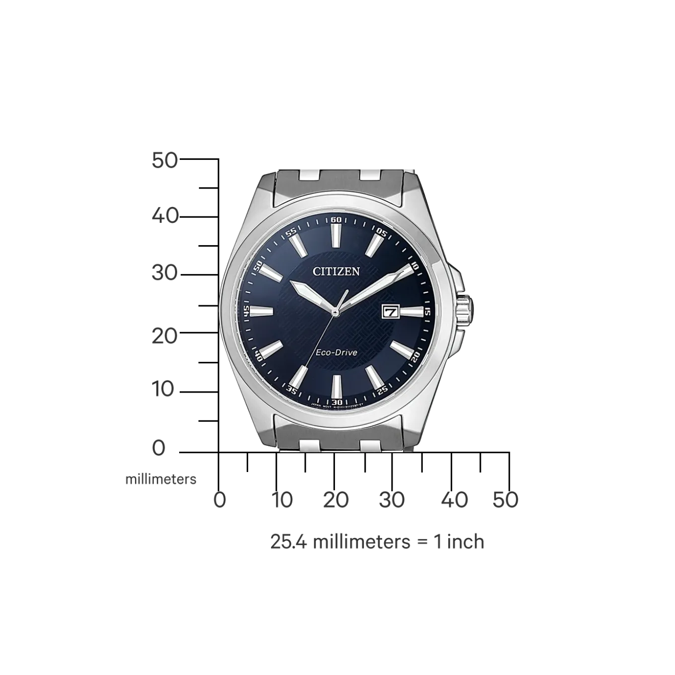 BM7108-81L Herren Edelstahl | blau | ø 41mm