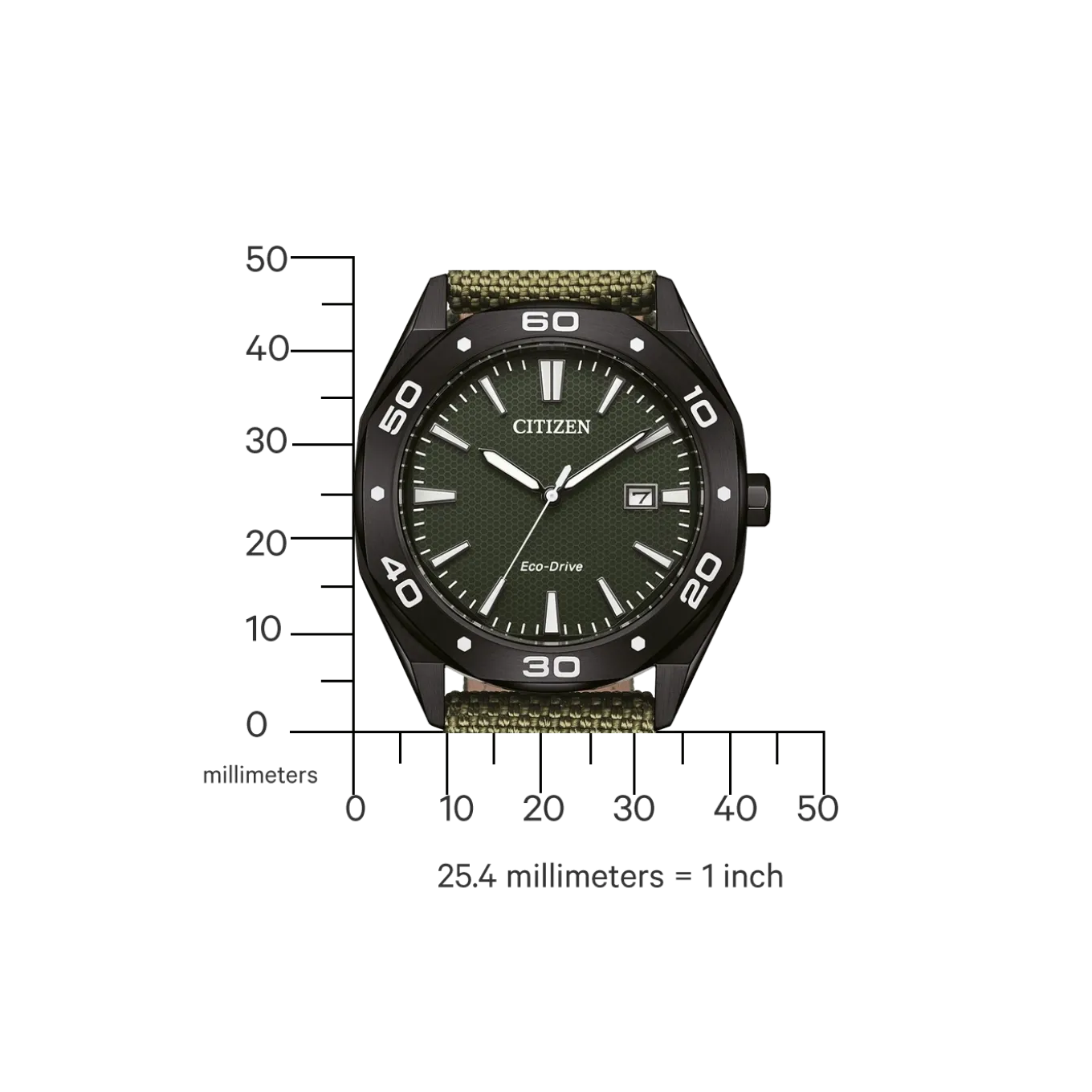 BM7635-01X Herren Nylon | grün | ø 41mm