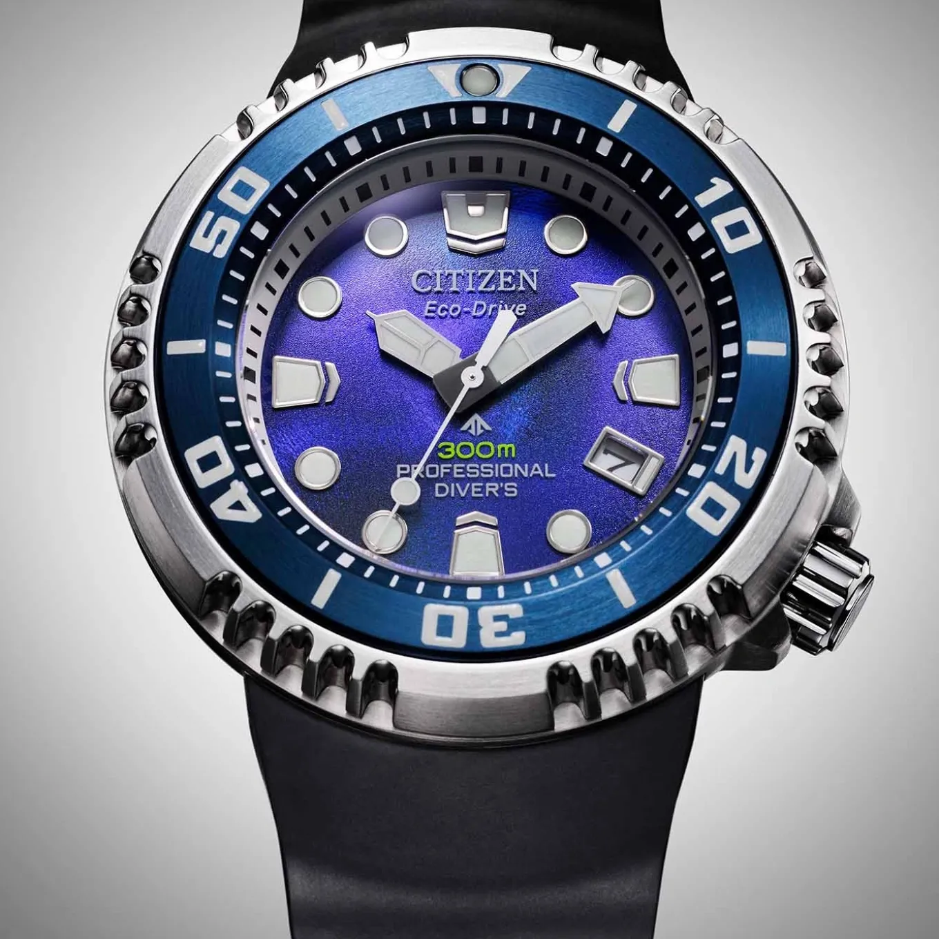 BN1025-08L Promaster Eco-Drive Diver Herren Gummiband (Urethan) | blau | ø 46mm