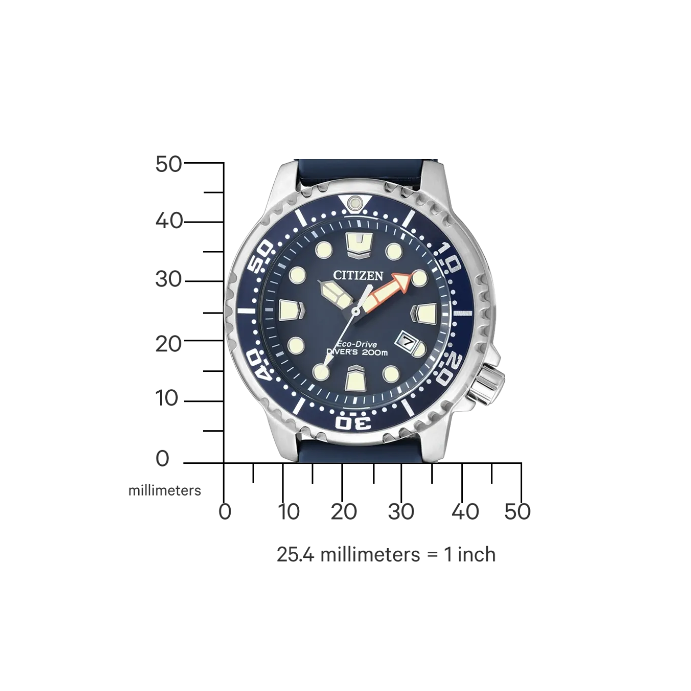 BN0151-17L Promaster Eco-Drive Diver Herren Gummiband (Urethan) | blau | ø 44mm