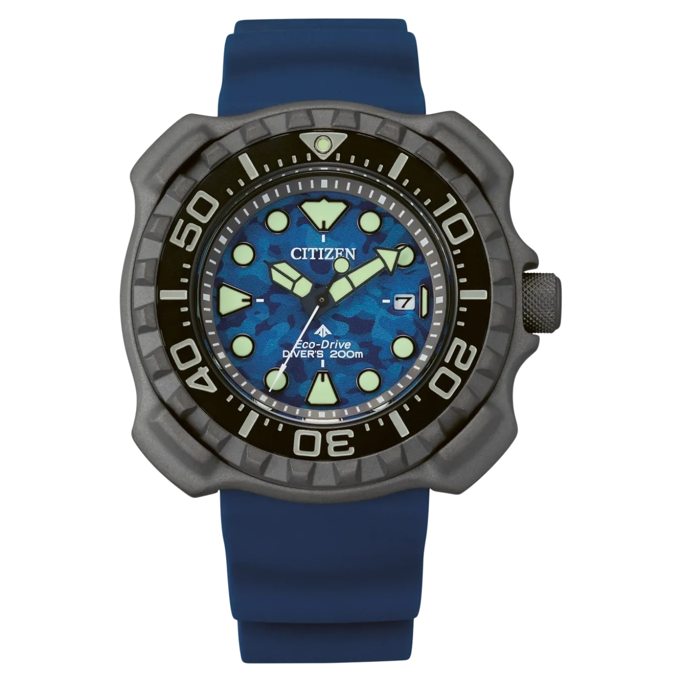 BN0227-09L Promaster Eco-Drive Diver Herren Gummiband (Urethan) | blau | ø 45.8mm