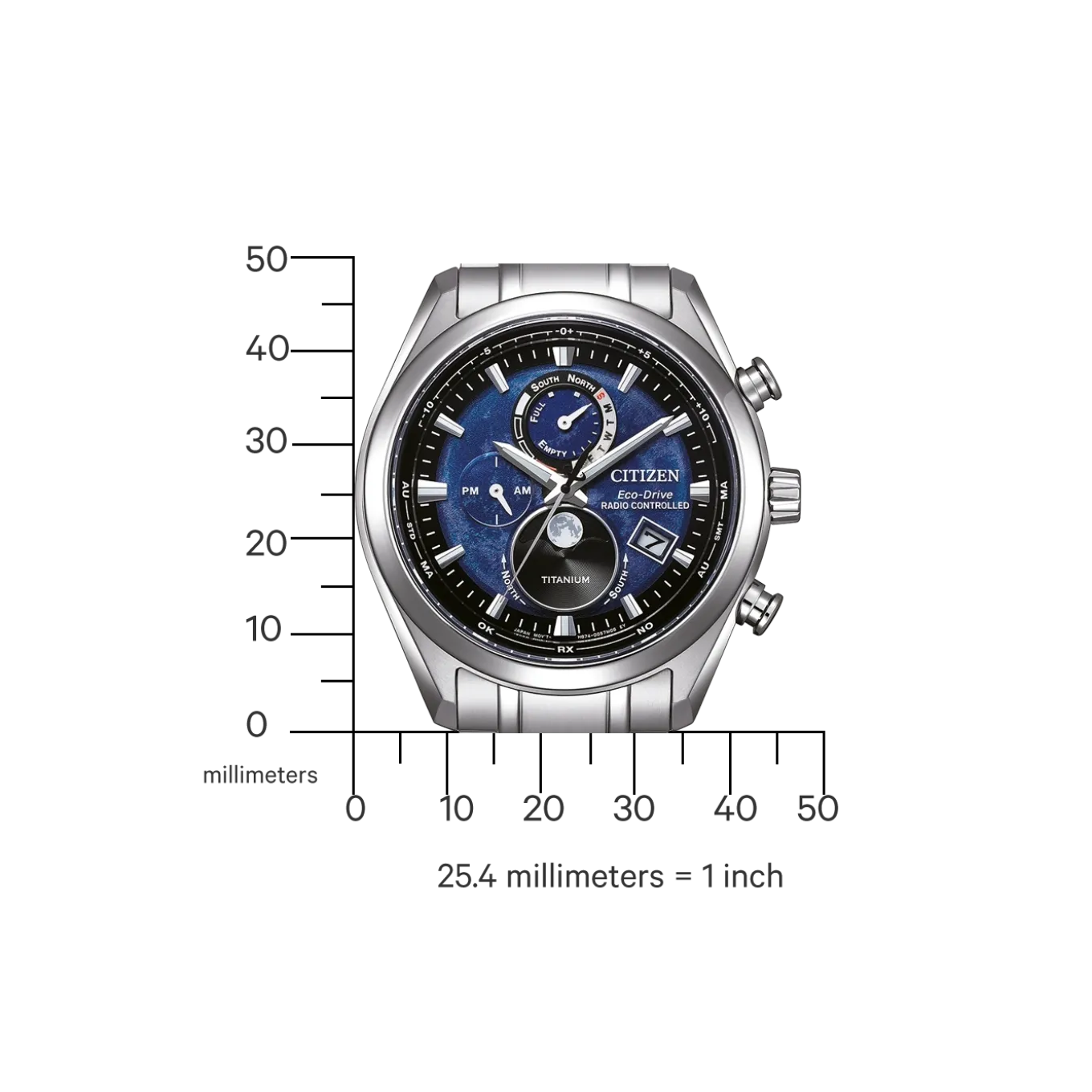 BY1010-81L Tsuki-yomi Herren Super Titanium ™ | blau | ø 43mm