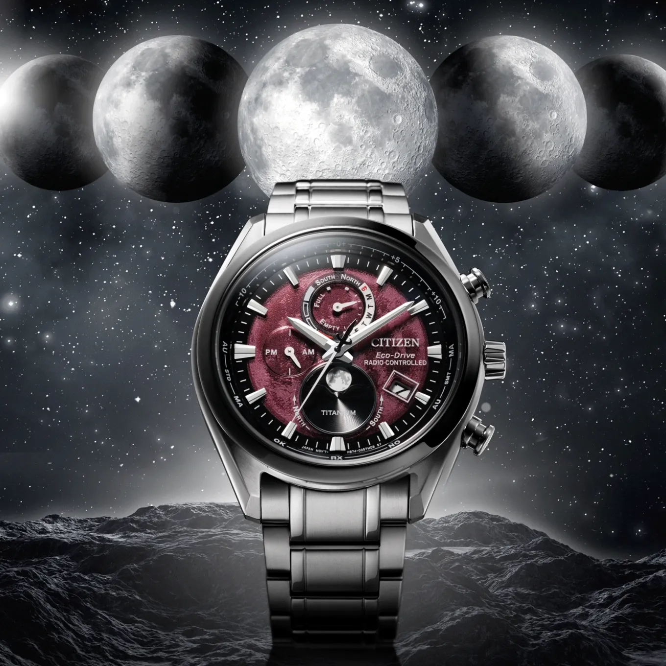BY1018-80X Tsuki-yomi Herren Super Titanium ™ | rot | ø 43mm
