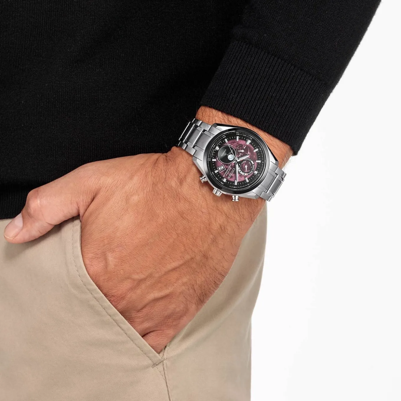 BY1018-80X Tsuki-yomi Herren Super Titanium ™ | rot | ø 43mm