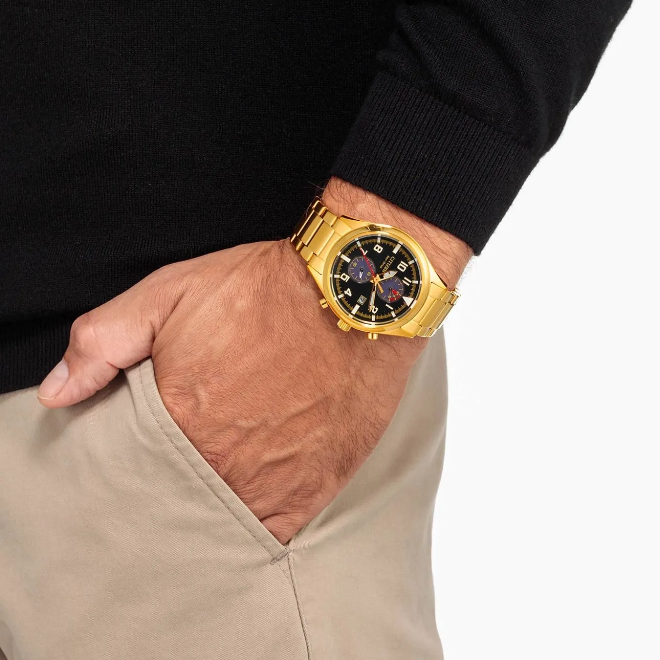CA7022-87E Herren Edelstahl | schwarz | ø 43mm