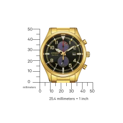 CA7022-87E Herren Edelstahl | schwarz | ø 43mm
