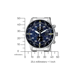 CA0690-88L Herren Edelstahl | blau | ø 44mm