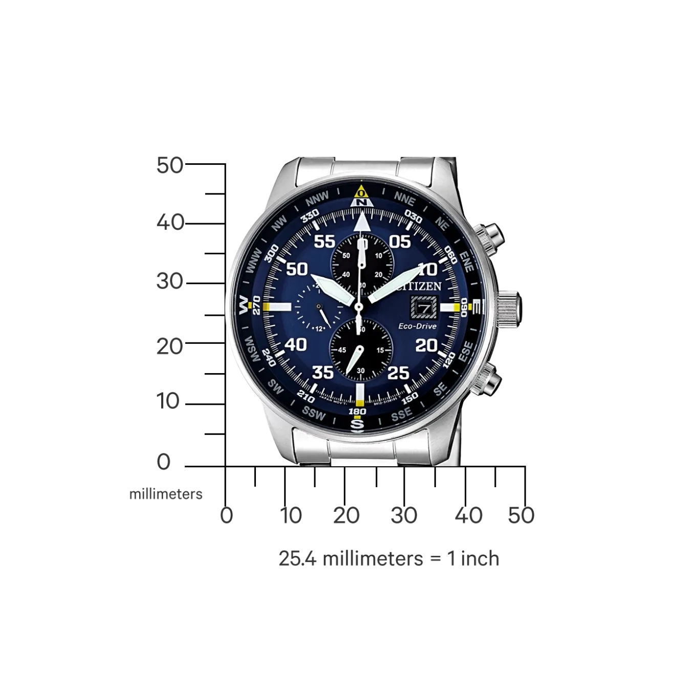 CA0690-88L Herren Edelstahl | blau | ø 44mm