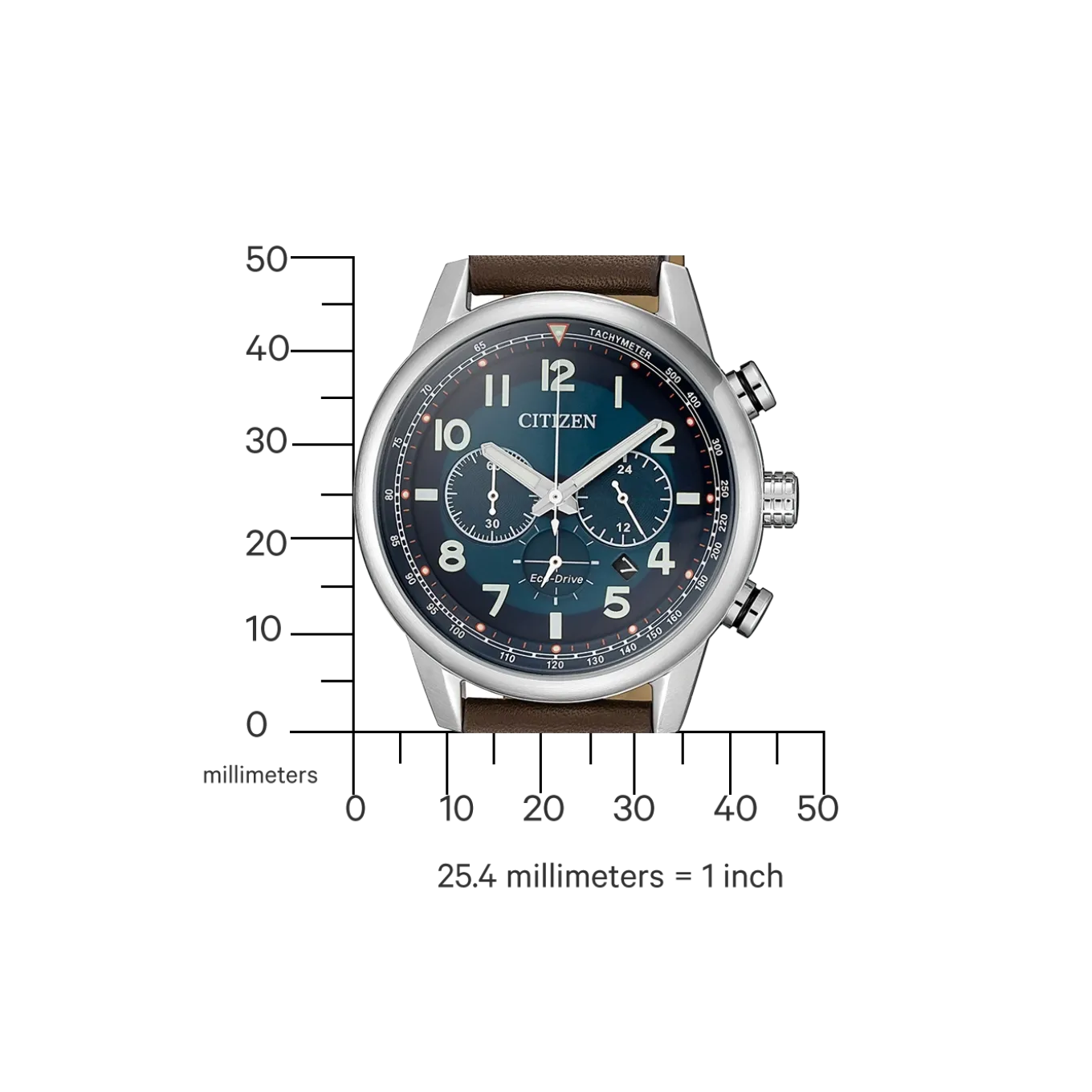 CA4420-13L Herren Leder | blau | ø 43.1mm