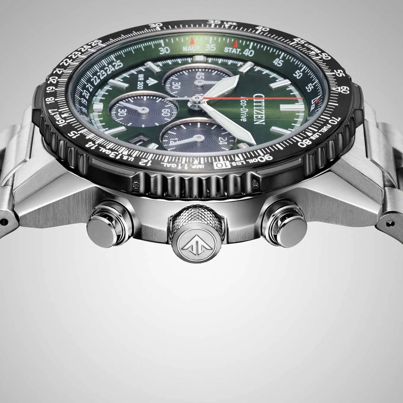 CA4664-60W Promaster Eco-Drive Herren Edelstahl | grün | ø 40mm