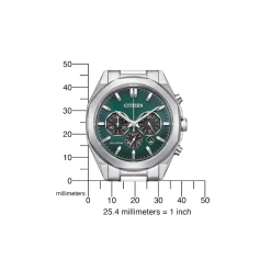 CA4590-81X               Herren Edelstahl | grün | ø 41mm