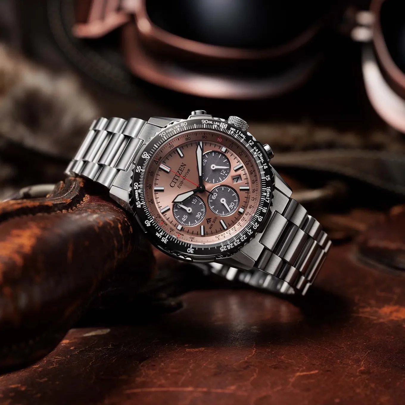 CA4664-60X Promaster Eco-Drive Herren Edelstahl | braun | ø 40mm
