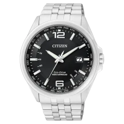 CB0010-88E               Herren Edelstahl | schwarz | ø 43mm