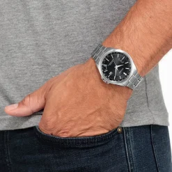 CB0250-84E               Herren Edelstahl | schwarz | ø 43mm
