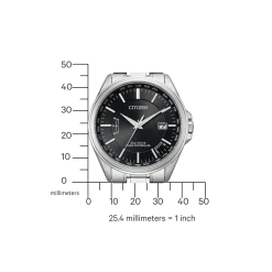 CB0250-84E Herren Edelstahl | schwarz | ø 43mm