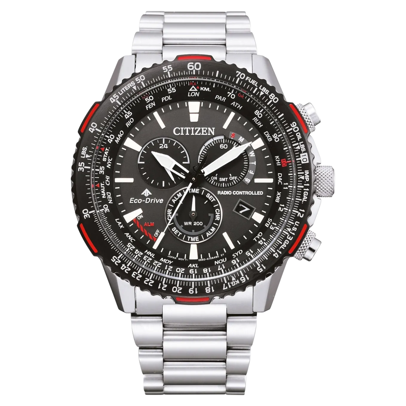 CB5001-57E Herren Edelstahl | schwarz | ø 47mm