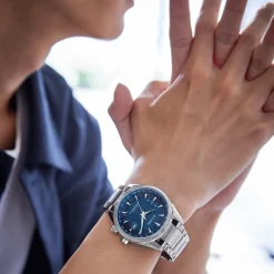 CB0270-87L               Herren Edelstahl | blau | ø 43mm