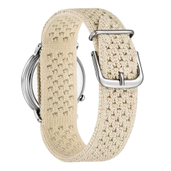 EM1006-40A               Damen Polyester-Strickband | beige | ø 34mm