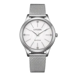 EM1220-82A Eco-Drive Damen Edelstahl | weiß | ø 34mm