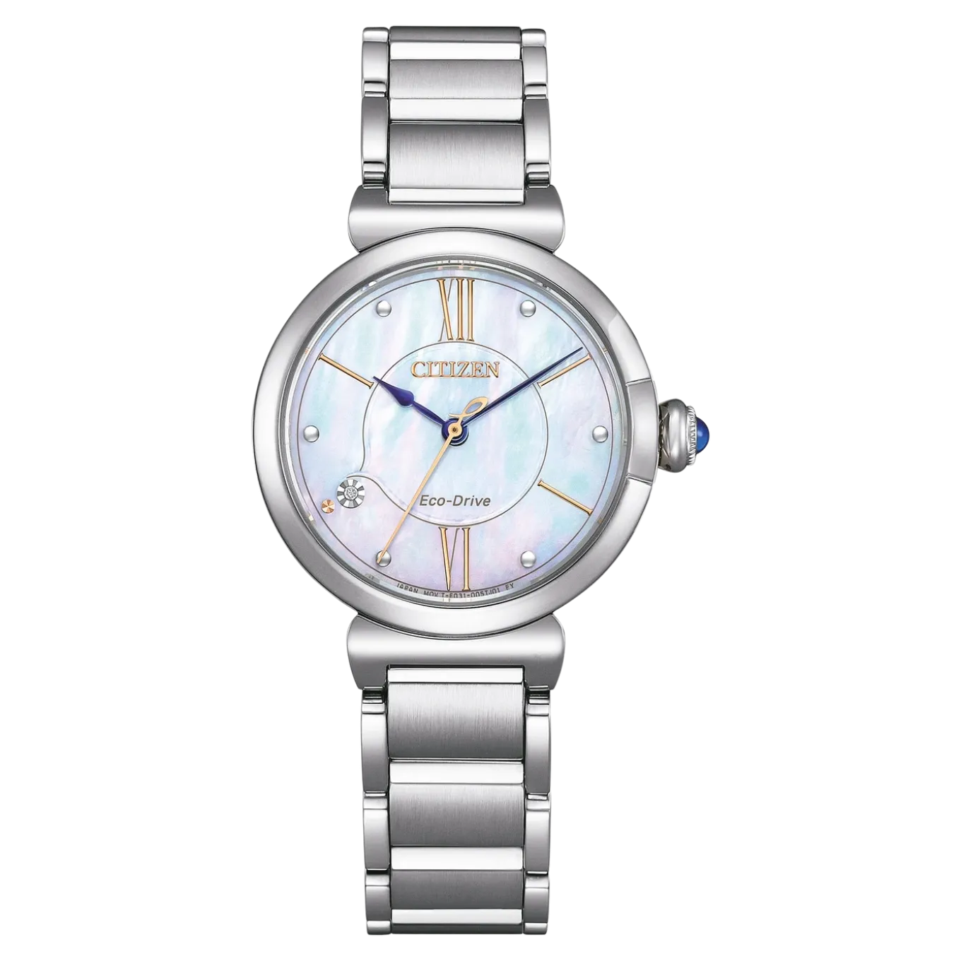 EM1070-83D Damen Edelstahl | perlmutt weiß | ø 29mm