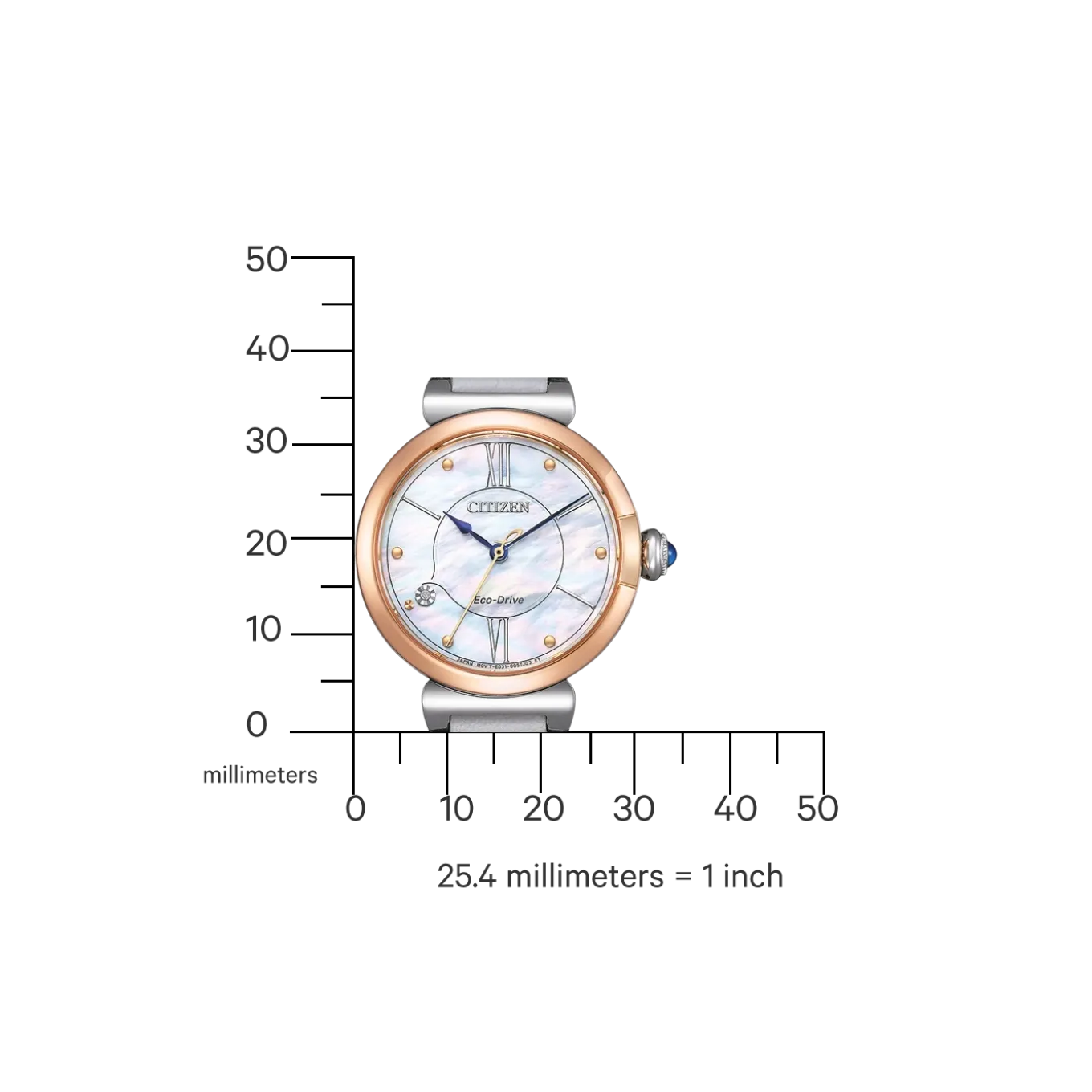 EM1074-15D Damen Synthetisches Material | perlmutt weiß | ø 29mm