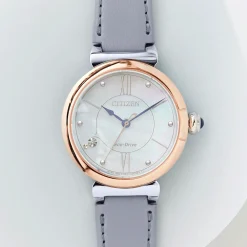 EM1074-15D               Damen Synthetisches Material | perlmutt weiß | ø 29mm