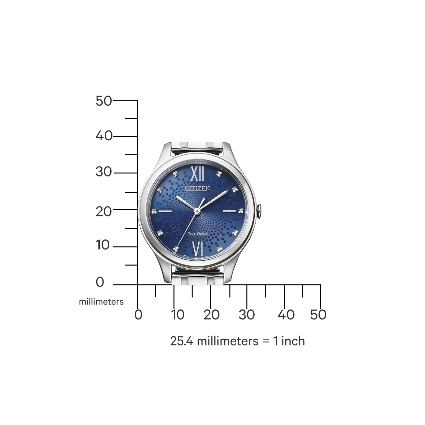 EM0500-73L Damen Edelstahl | blau | ø 32mm
