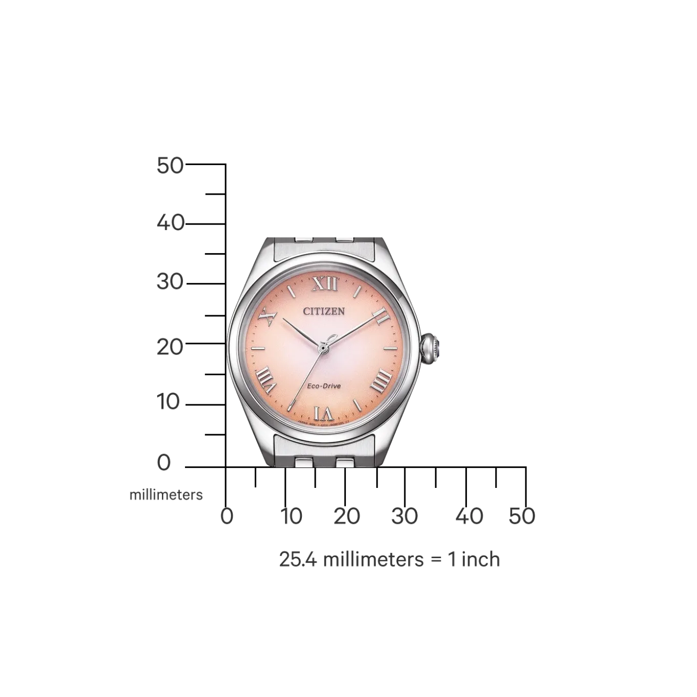 EM1140-80X Citizen L Damen Edelstahl | kupferfarben | ø 33mm