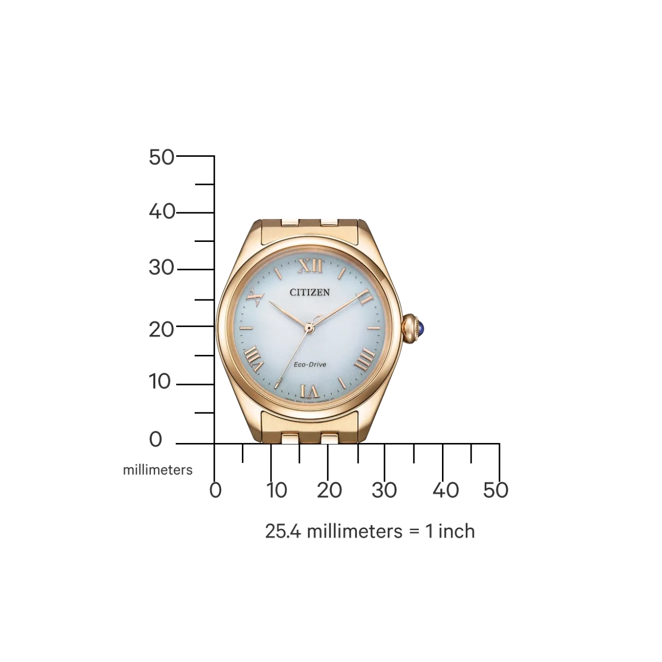 EM1143-81X Citizen L Damen Edelstahl | grün | ø 33mm