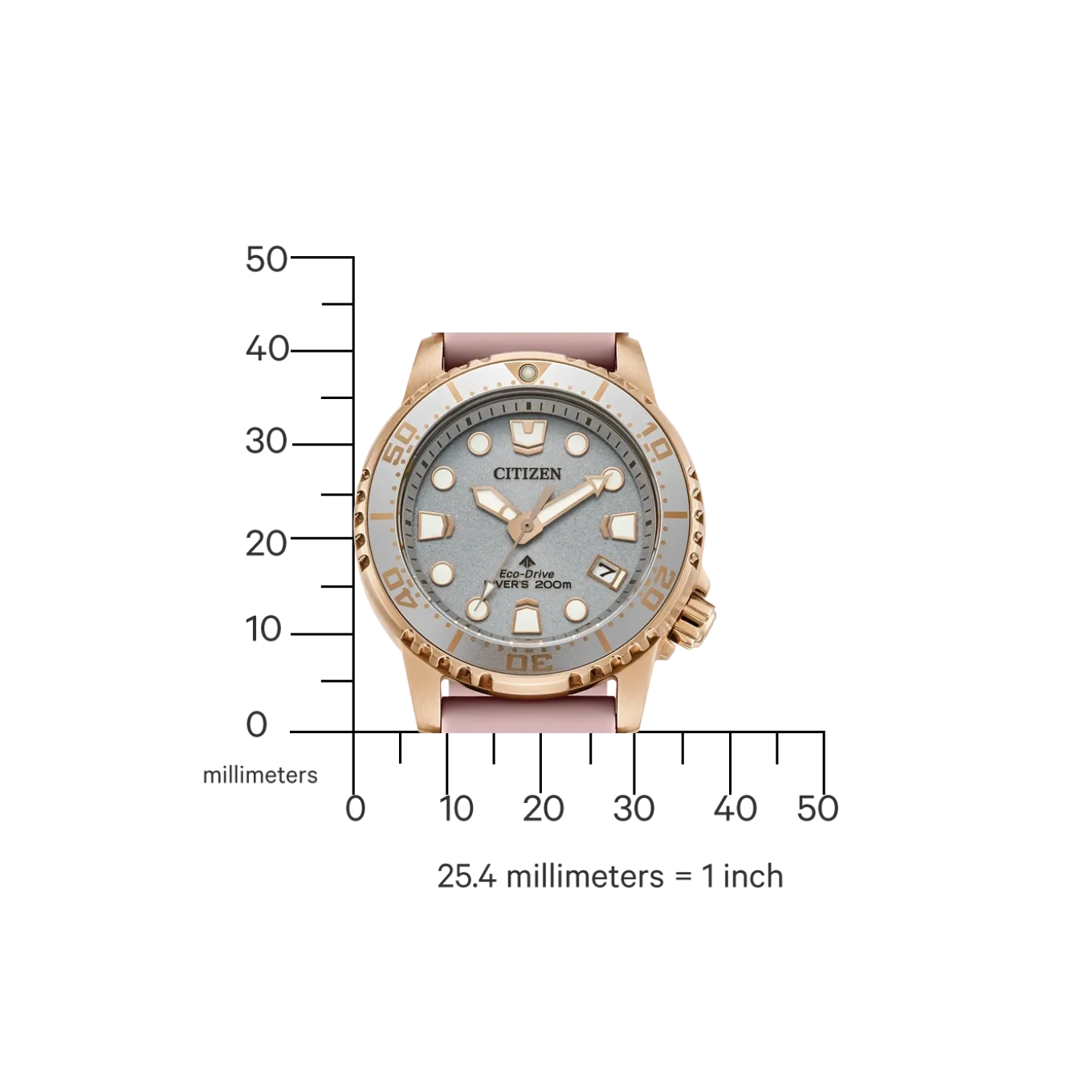EO2023-00A Promaster Eco-Drive Diver Damen Gummiband (Urethan) | silberfarben | ø 36.5mm