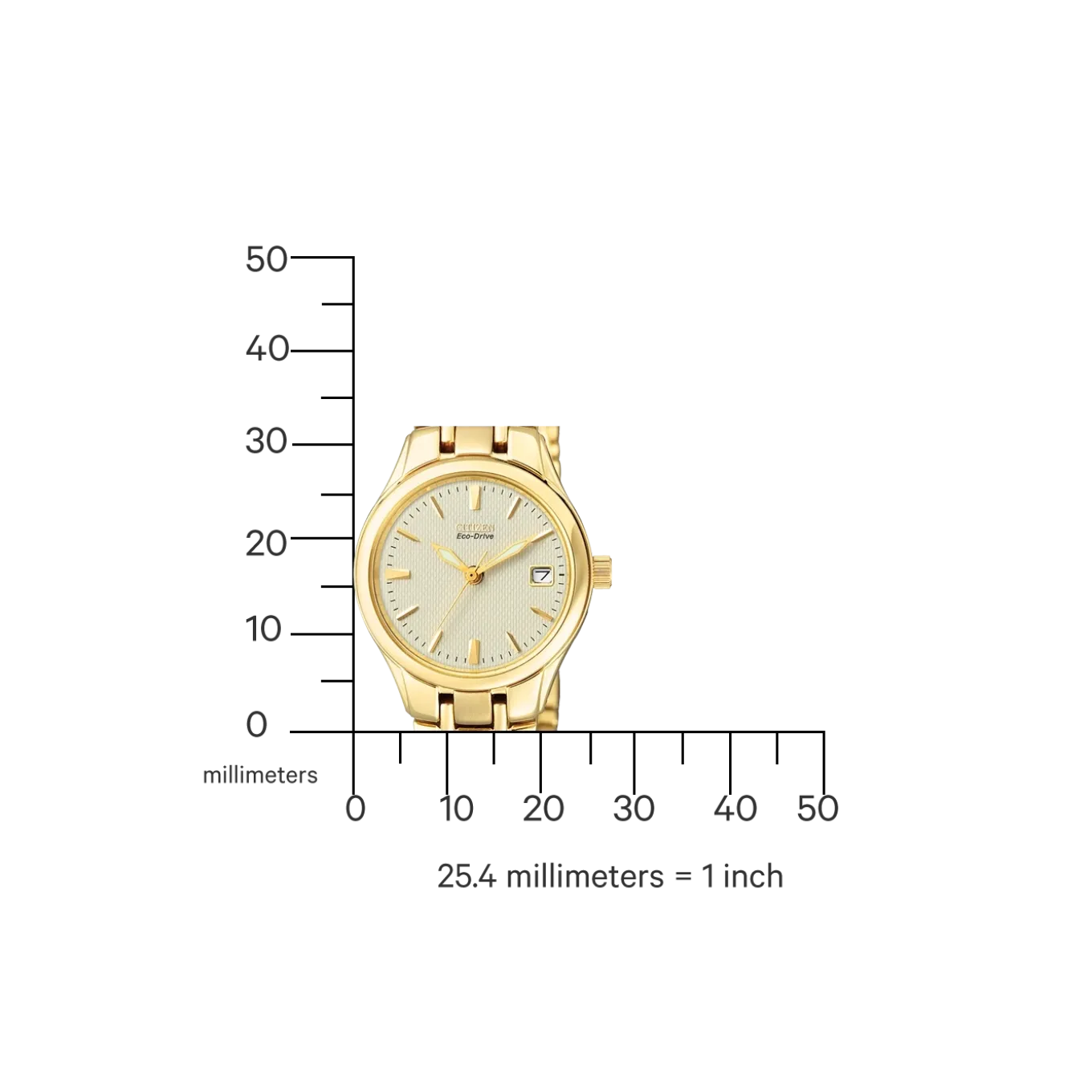 EW1262-55P Damen Edelstahl | champagner | ø 25mm