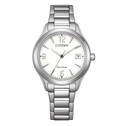 FE6121-67A Eco-Drive Damen Edelstahl | weiß | ø 33.5mm