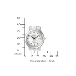 FE1081-59B               Damen Edelstahl | weiß | ø 29.5mm