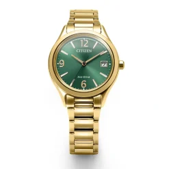 FE6122-64X                                        Eco-Drive                                        Damen Edelstahl | grün | ø 33.5mm