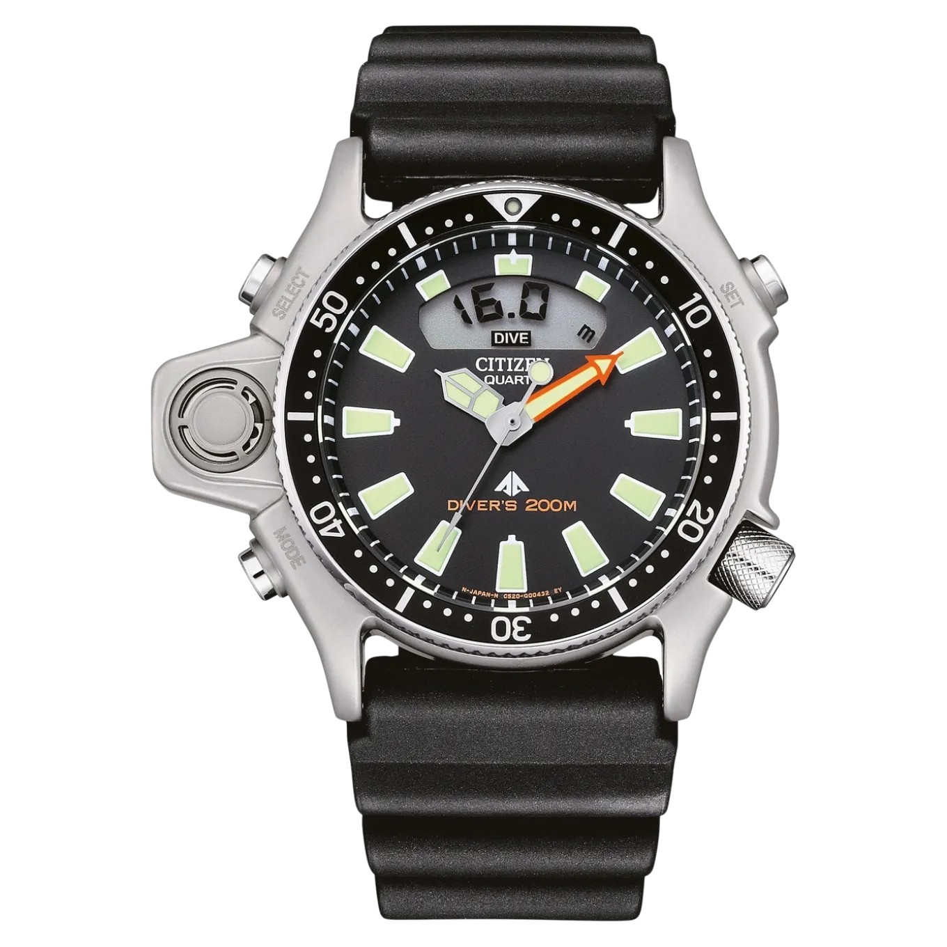 JP2000-08E Promaster Diver Herren Gummiband (Urethan) | schwarz | ø 44mm